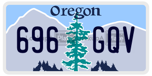 696GQV  license plate in OR