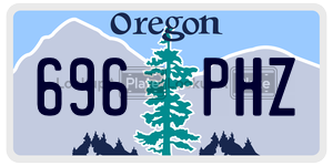 696PHZ  license plate in OR