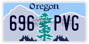696PVG  license plate in OR