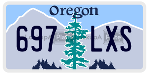 697LXS  license plate in OR