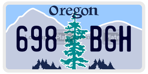 698BGH  license plate in OR