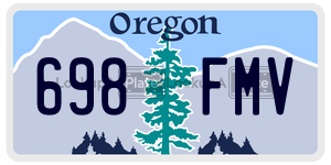698FMV  license plate in OR