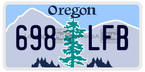 698LFB license plate in Oregon