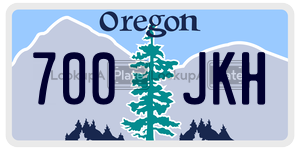 700JKH  license plate in OR