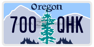 700QHK  license plate in OR