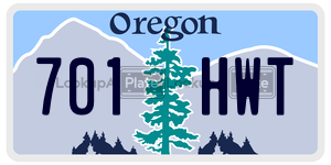 701HWT  license plate in OR