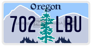 702LBU  license plate in OR