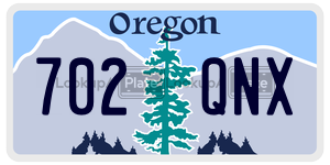 702QNX  license plate in OR