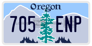 705ENP  license plate in OR