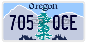 705QCE  license plate in OR