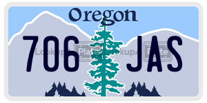 706JAS  license plate in OR