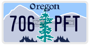 706PFT license plate in Oregon