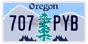 707PYB  license plate in OR