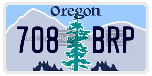 708BRP  license plate in OR