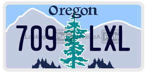 709LXL  license plate in OR