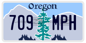 709MPH  license plate in OR