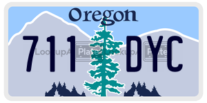 711DYC  license plate in OR
