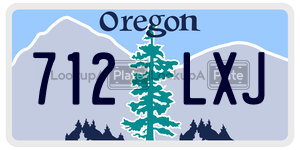 712LXJ  license plate in OR