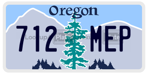 712MEP  license plate in OR