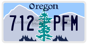 712PFM  license plate in OR