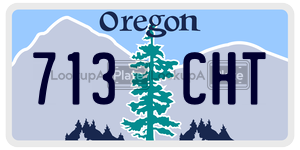 713CHT  license plate in OR