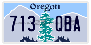 713QBA  license plate in OR