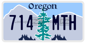 714MTH license plate in Oregon