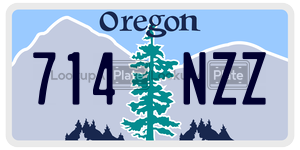 714NZZ  license plate in OR