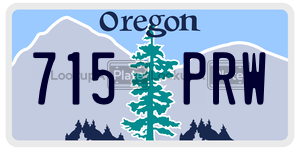 715PRW  license plate in OR