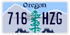 716HZG  license plate in OR