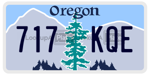 717KQE  license plate in OR