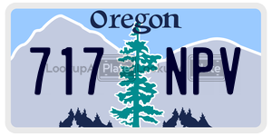 717NPV license plate in Oregon
