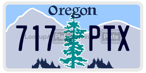 717PTX license plate in Oregon
