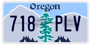 718PLV  license plate in OR