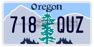 718QUZ  license plate in OR