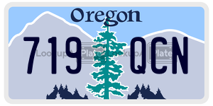 719QCN  license plate in OR