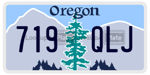 719QLJ  license plate in OR