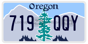 719QQY  license plate in OR