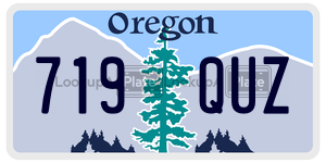 719QUZ  license plate in OR