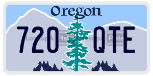 720QTE  license plate in OR