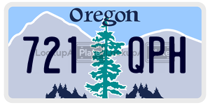 721QPH  license plate in OR