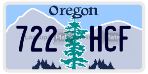 722HCF  license plate in OR