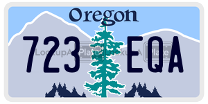 723EQA  license plate in OR