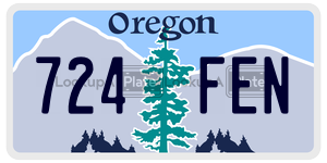 724FEN  license plate in OR