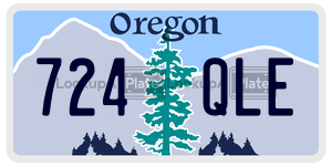 724QLE  license plate in OR