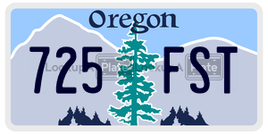 725FST  license plate in OR