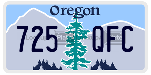 725QFC  license plate in OR