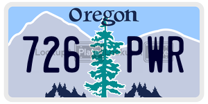 726PWR  license plate in OR