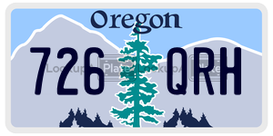 726QRH  license plate in OR