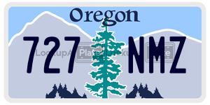 727NMZ  license plate in OR